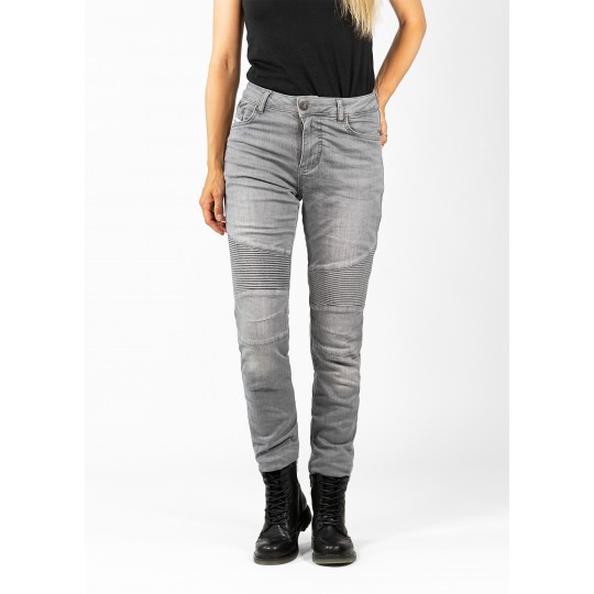 Betty Biker Jeans Light Grey