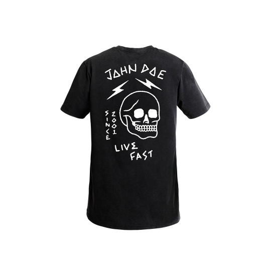 T-Shirt Live Fast Skull Black