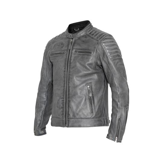Leather Jacket Storm Grey