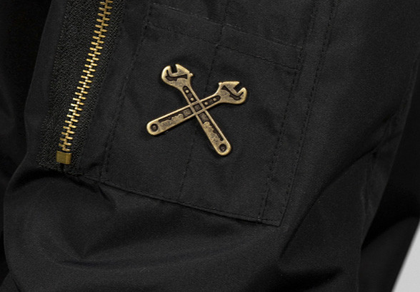 Black jacket deals without zipper