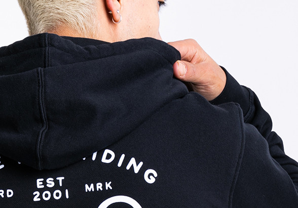 JDH5005 Hoodie JD Lettering Black Made for Riding